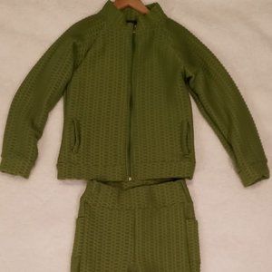 Ling Fashion Emerald Green two piece jacket/ pant